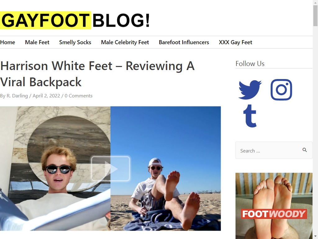 Gay Foot Blog - Gay Foot Fetish Videos And Pics For Guys Who Love Male Feet!