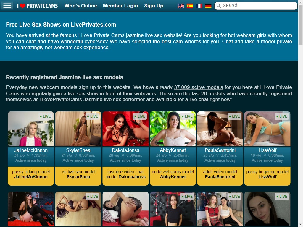 Free Live Sex Shows on LivePrivates.com