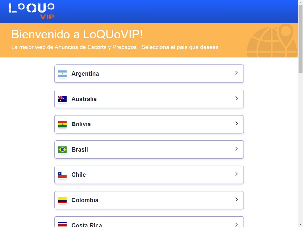LOQUOVIP | ANUNCIOS DE ESCORTS Y PREPAGOS EN MULTITUD DE PAISES | loquovip.com