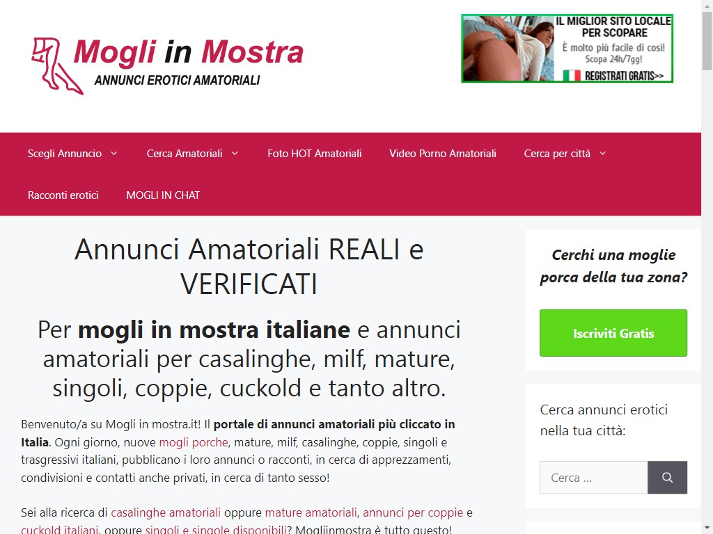 Mogli in mostra italiane - annunci amatoriali per mogli & co.