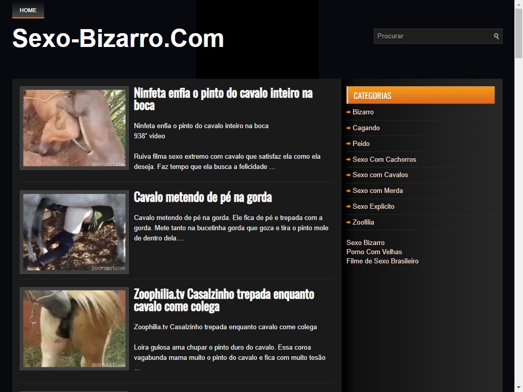 Sexo Bizarro | Sexo Com Animais | Zoofilia | Sexo Grátis | Vídeos Pornôs